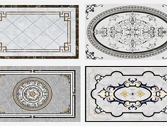 New Chinese Style Tile Floor Mosquet 3d model