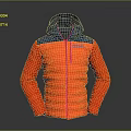 Berghaus Red And Blue Hooded Quilted Lightweight Jacket For Outdoor Wear