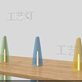 Colorful Decorative Floor Lamps With Tapered Design And Black Bases For Interior