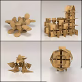Creative Building Blocks With Various Stacked Geometric Shapes And Structures 3d model