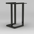 Technology Exhibition Hall With Sleek Black Metal Frame Display Stand Design