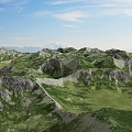 Mountains and hills 3d model