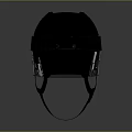 Black Sports Helmet With Transparent Visor And Protective Design For Safety