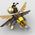 LEGO toy building blocks insect bee 3d model