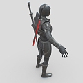 Science Fiction Ninja Science Fiction Warrior Future Warrior Science Fiction Man Ninja Low Face Number Low Model Simple Model Game Sub-era Movie and TV Level Super Realistic High Precision 3d model