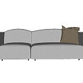 Modern Italian Simple Multiplayer Sofa 3d model