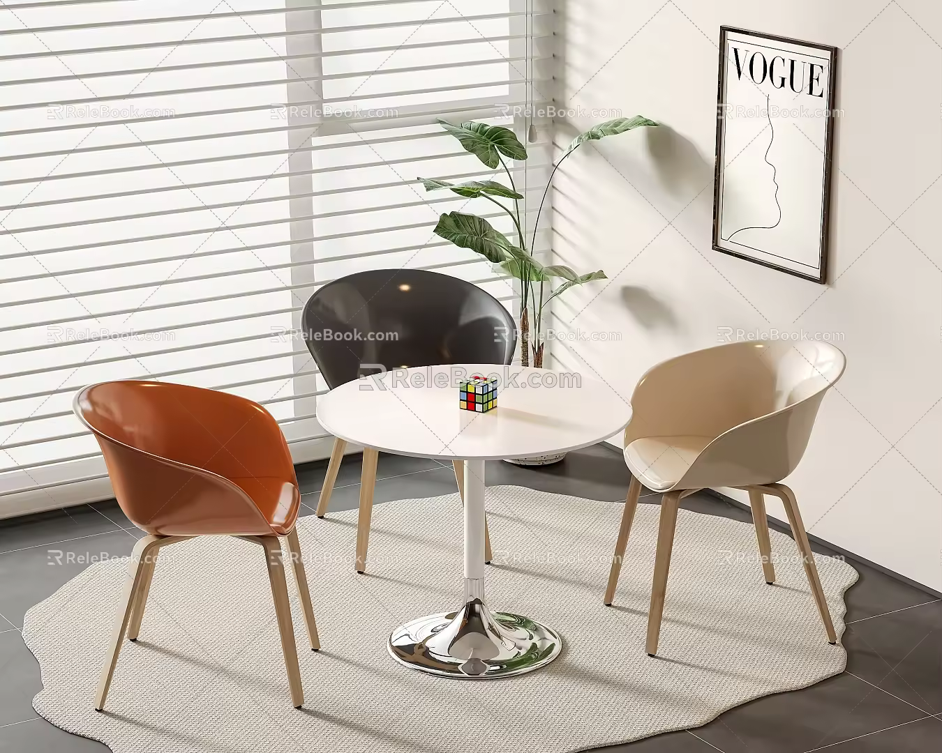 Modern Negotiation Tables and Chairs 3d model