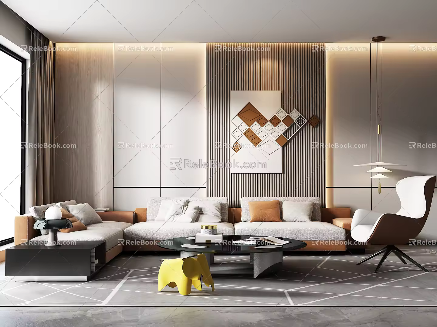 Modern Sofa Coffee Table Combination Sofa Coffee Table 3d model