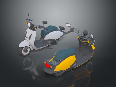 Scooter Motorcycle Two-wheeled Motocross Motorcycle Road Race Motorcycle Motor Vehicle 3d model