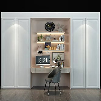 Modern Wardrobe Child Teen Closet Coupe Storage Room 3d model