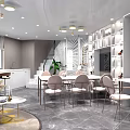 Elegant Luxury Beauty Hair Salon Interior With Comfortable Seats And Styling Stations