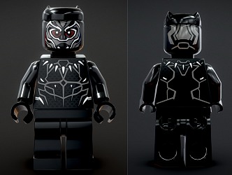 Toy Handset Lego Doll Marvel Panther 3d model