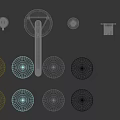 Modern Stylish Black Faucet Components With Handles Spouts Spray Heads And Pipes