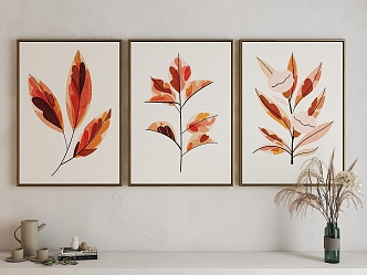 Modern Plant Painting Art Hanging Painting 3d model