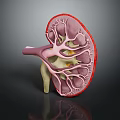 3D Rendered Human Brain Anatomical Structure Model with Detailed Layers