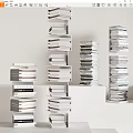 Modern Bookshelf 3d model