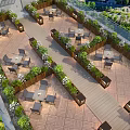 Stylish Rooftop Terrace Design With Wooden Flooring Outdoor Tables Chairs And Lush Green Plants