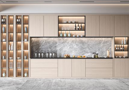 Modern Wine Cabinet 3d model