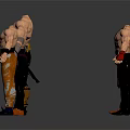 Shirtless Male Characters 3D Models With Various Pants And Shoes