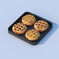 Juicy Grilled Hamburger Patties on Black Tray with Crispy Grill Marks and Fresh Herbs
