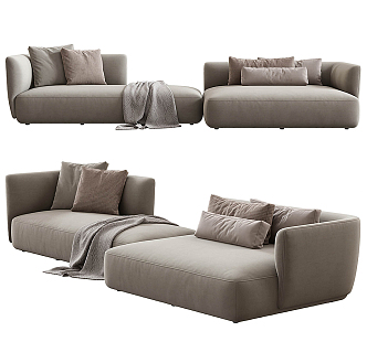 Modern Multiplayer Sofa MDF Italia Sofa 3d model