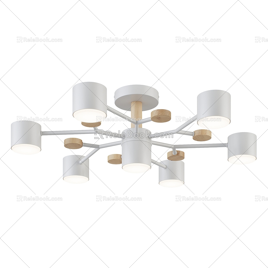 Nordic Simple Chandelier 3d model