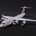 U.S. Navy Military Airplane Model with Four Engines and Wing Structure