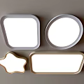 Modern Ceiling Lights with Square Round Star and Rectangular Shapes Home Lighting 3d model