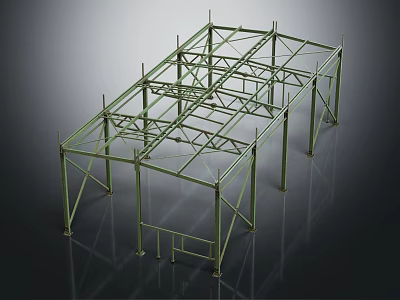 Heavy Duty Metal Scaffolding Framework for Industrial Construction Building Support Structure 3d model