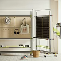 Mobile Storage Shelving Unit with Pegboard Panels Hooks and Multi Tier Shelves for Home Organization