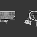 Medical Health Equipment Featuring Red Heart Stethoscope And Blue Blood Pressure Monitor