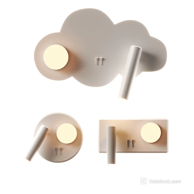 Modern Unique Shaped Wall Lamp Design For Home Interior Lighting Decor 3d model