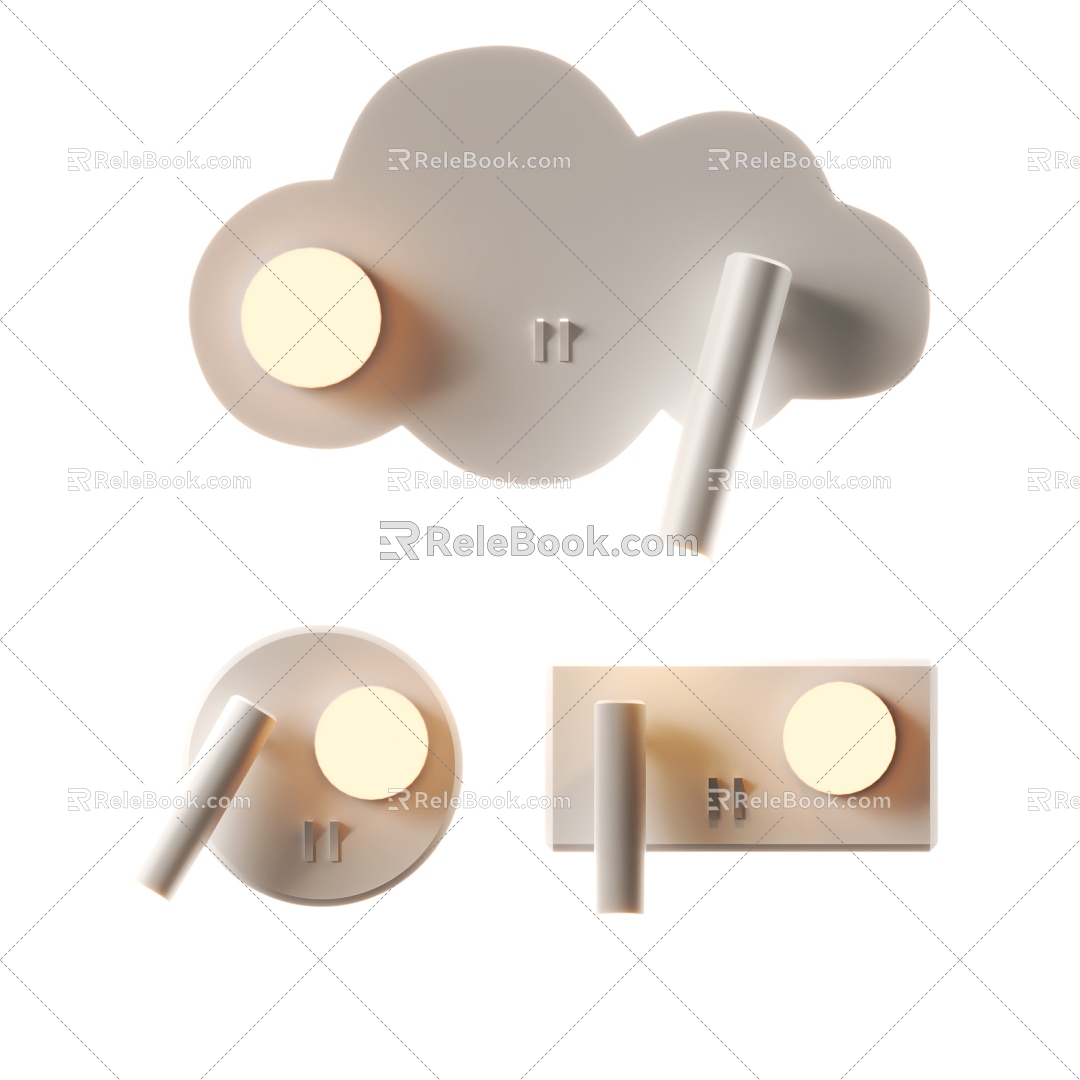 Modern creative wall lamp personalized wall lamp children wall lamp 3d model