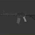 Modern Tactical Rifle with Black Finish Detachable Magazine and Rail System