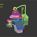 Professional Dental Treatment Chair with Adjustable Lamp Arm and Tool Storage Tray