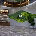 Modern Cafe Interior Design With Bar Counter Bar Stools Wine Racks And Decorative Plants