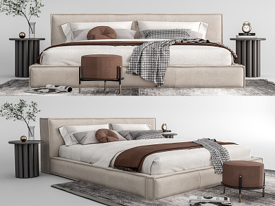 Modern Minotti double bed model