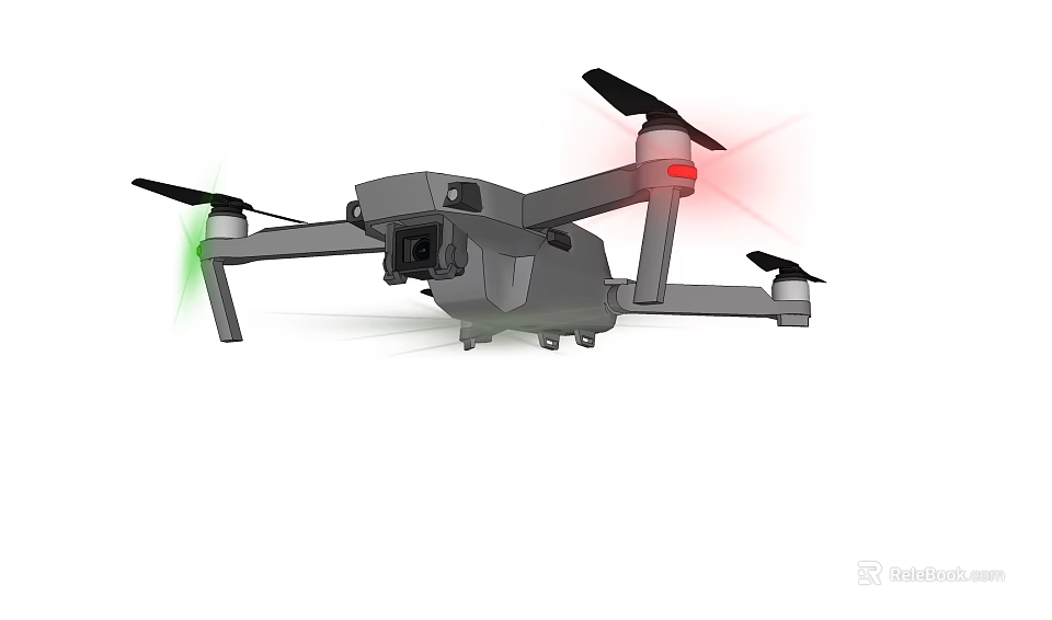 Smart Drone With HD Camera LED Lights And Remote Control Flight 3d model