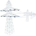 Industrial High Voltage Power Transmission Towers With Steel Structure Lines