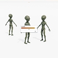 Alien virtual characters 3d model