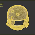 Black Glossy Full Face Protective Helmet With Strap And Chin Guard