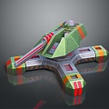 Turret Turntable Railgun Sci-fi Tower Defense Game Tower Defense Sci-fi Turret Game Turret Game Battery 3d model