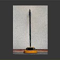 Drywall Sander With Orange Base And Long Handle For Wall Surface Polishing