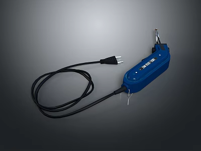 Blue TESA Electric Hand Tool Featuring Black Power Cable And Plug Design 3d model