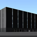 Modern Industrial Factory Building With Solar Panels Installed on Roof Top