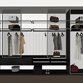 Modern Wardrobe With Glass Doors Hanging Clothing Storage Drawers And Interior Lighting