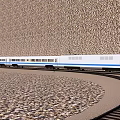 modern high-speed rail tram 3d model