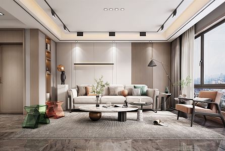 modern living room 3d model