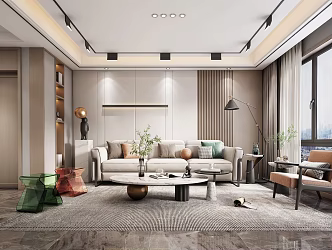 modern living room 3d model