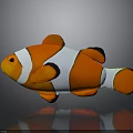 Orange White Clownfish Plush Toy With Soft Stuffed Body And Black Accents